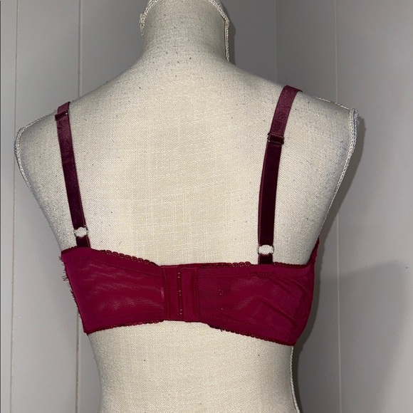 Victoria's Secret Lace Push-Up Bra in Deep Red - Picture 3 of 6